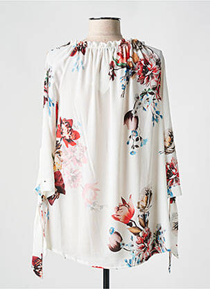 Bluză imprimeu floral mâneci lungi alb HAJO femeie
