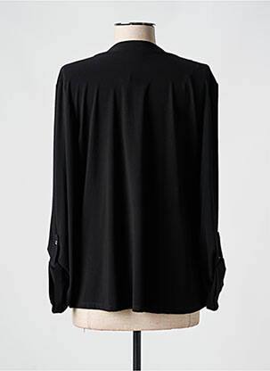 Top elasticitate mâneci 3/4 negru FOSBY femeie