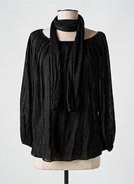 Top croială fluidă mâneci 3/4 negru VIE NOCTURNE femme