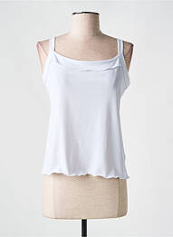 Top țesătură jersey bretele subțiri alb TELMAIL femme