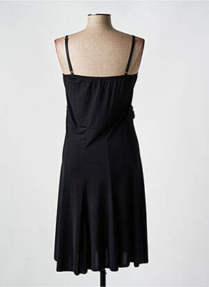 Rochie midi croială cambrată bretele subțiri negru OCCO PARIS femeie