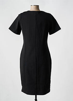 Rochie midi țesătură crep mâneci scurte negru TELMAIL femeie