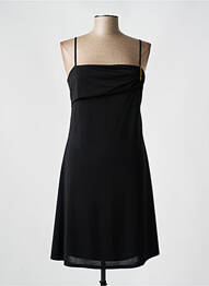 Rochie midi țesătură crep bretele subțiri negru MONAYOLA femme
