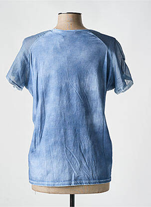 Tricou elasticitate mâneci scurte albastru CPM femeie