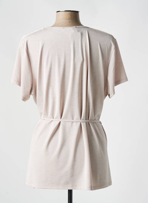 Tricou elasticitate mâneci scurte bej NAYAT femme