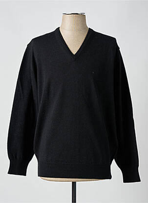 Pulover guler în v mâneci lungi negru I.ODENA bărbat
