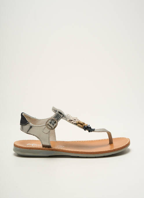 Șlapi argintiu MINIBEL fată