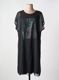 Rochie midi croială fluidă mâneci scurte negru NO SECRET femme