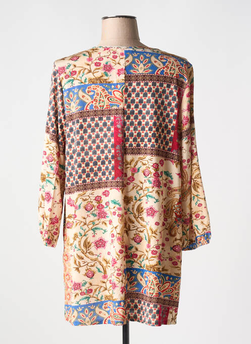 Tunică mâneci lungi bej SOPHIA CURVY femeie