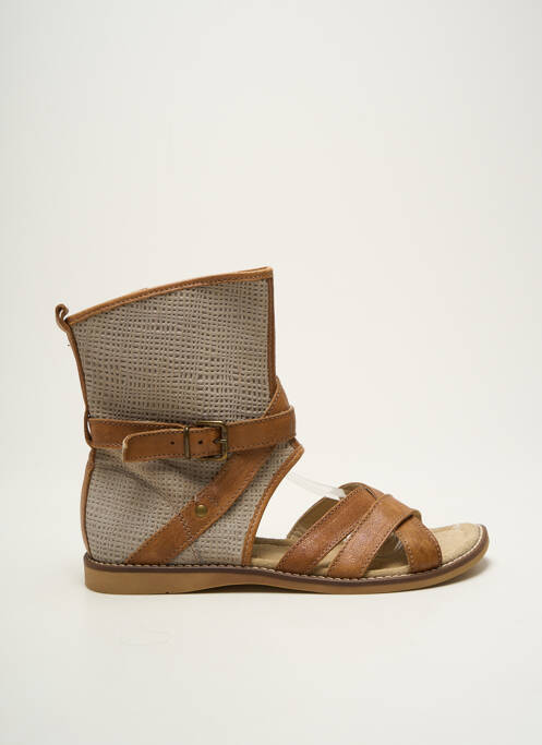 Sandale/Pantofi decupați maro NINETTE EN FLEUR femeie