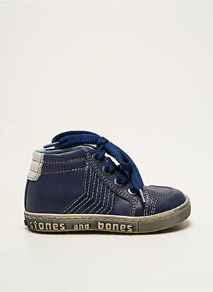 Adidași țesătură satinată vârf rotund albastru STONES AND BONES băiat