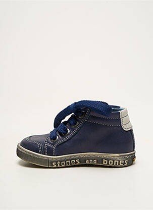 Adidași țesătură satinată vârf rotund albastru STONES AND BONES băiat