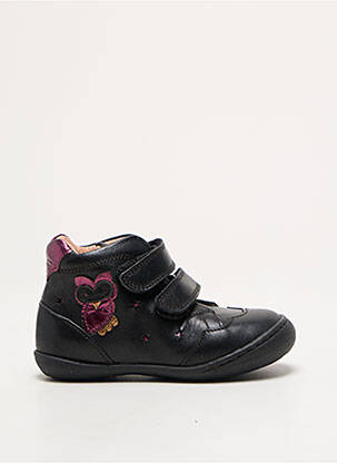 Adidași material neted vârf rotund negru RONDINELLA fată