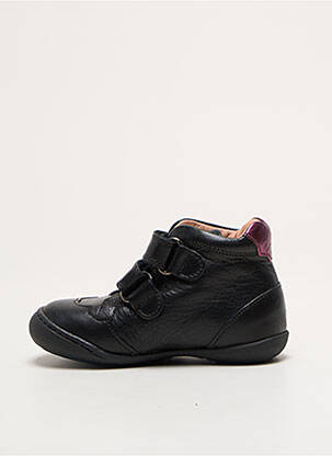 Adidași material neted vârf rotund negru RONDINELLA fată