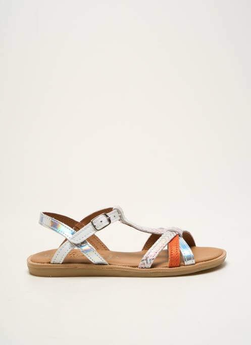 Sandale/Pantofi decupați argintiu BELLAMY fată