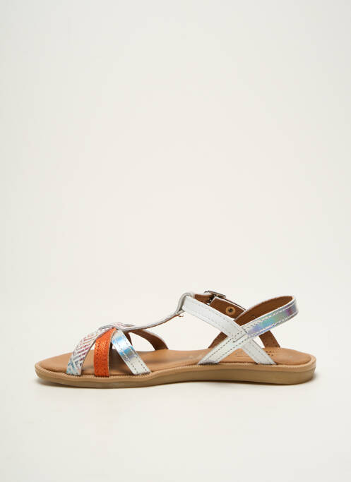 Sandale/Pantofi decupați argintiu BELLAMY fată