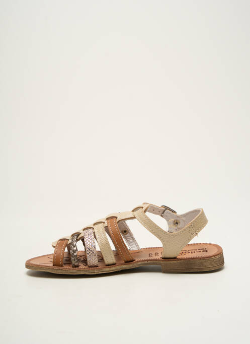 Sandale/Pantofi decupați bej BELLAMY fată