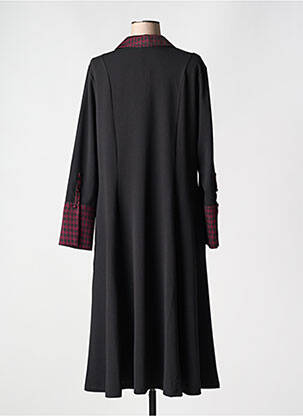 Rochie midi țesătură crep mâneci lungi negru MAT. femeie