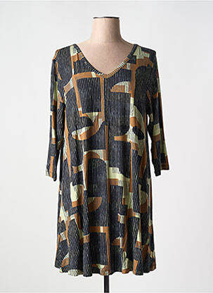 Rochie scurtă mâneci 3/4 mâneci 3/4 negru YESTA femeie