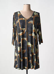 Rochie scurtă mâneci 3/4 mâneci 3/4 negru YESTA femeie
