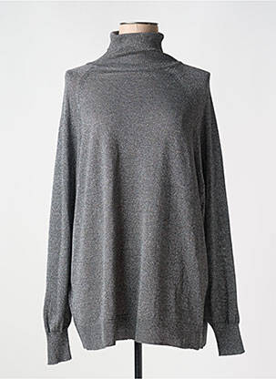 Pulover cu guler înalt argintiu MAT. femeie