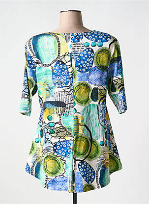 Tricou mâneci 3/4 mâneci 3/4 albastru OLIVER JUNG femeie