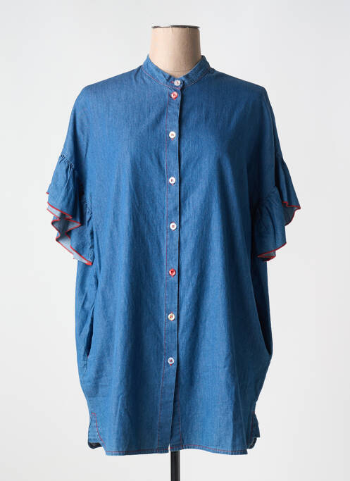 Tunică mâneci scurte albastru SOPHIA CURVY femeie