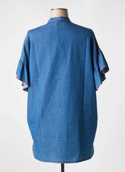 Tunică mâneci scurte albastru SOPHIA CURVY femeie