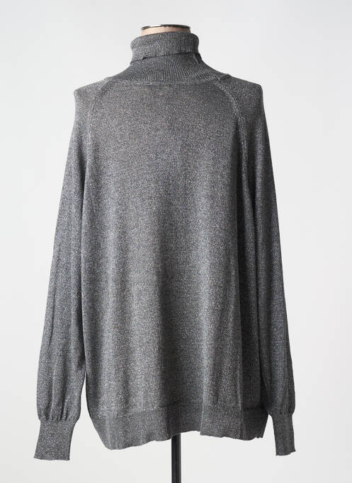 Pulover cu guler înalt argintiu MAT. femeie