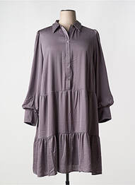 Rochie midi croială fluidă mâneci lungi violet YESTA femeie