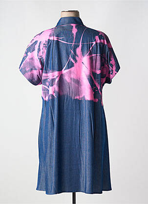 Rochie midi mâneci scurte mâneci scurte albastru MAT. femeie