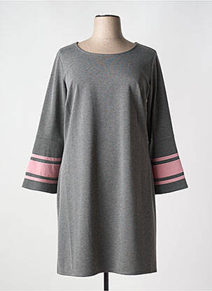 Rochie midi mâneci lungi mâneci lungi gri OPEN END femeie