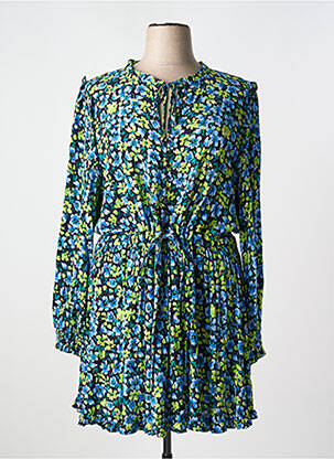 Rochie midi imprimeu floral mâneci lungi albastru YESTA femeie