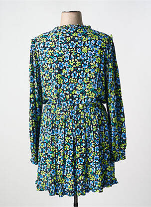 Rochie midi imprimeu floral mâneci lungi albastru YESTA femeie