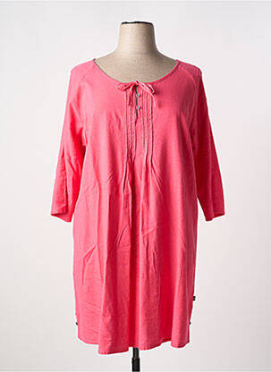 Rochie scurtă mâneci 3/4 mâneci 3/4 roz ADIA femeie