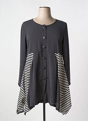Jachete casual guler rotund negru G!OZE femeie