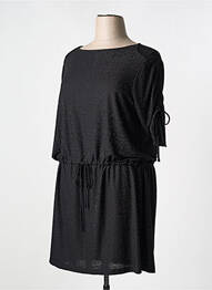 Rochie midi croială fluidă mâneci 3/4 negru YESTA femeie