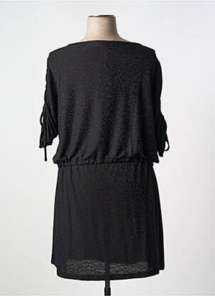 Rochie midi croială fluidă mâneci 3/4 negru YESTA femeie