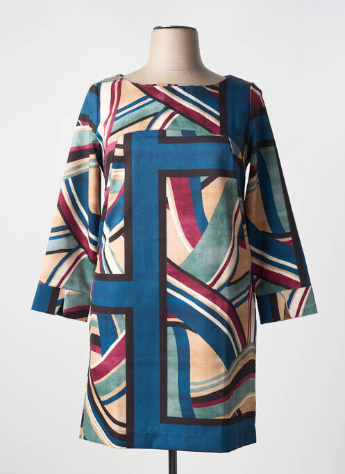 Rochie scurtă albastru QUATRE VINGT JOURS femeie