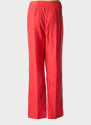Pantalon drept țesătură crep talie înaltă roșu JEAN GABRIEL femeie