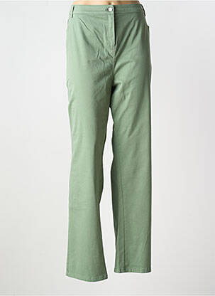 Pantalon slim țesătură poplin mărime normală verde MERI & ESCA femeie