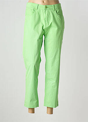 Blugi cu croială slim verde QUATRE VINGT JOURS femeie