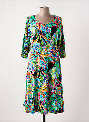 Rochie midi mâneci 3/4 mâneci 3/4 verde OLIVER JUNG femeie