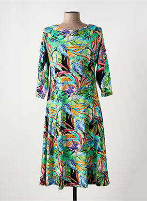 Rochie midi mâneci 3/4 mâneci 3/4 verde OLIVER JUNG femeie