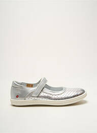 Balerine material neted vârf rotund argintiu GBB fille