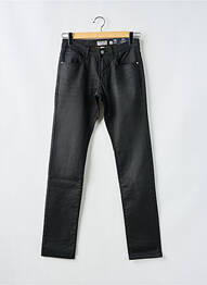 Pantalon slim închidere cu fermoar sub clapetă cu nasturi mărime normală negru CARNET DE VOL homme
