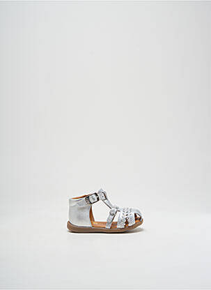 Sandale/Pantofi decupați argintiu GBB fată