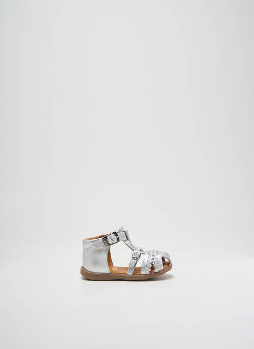 Sandale/Pantofi decupați argintiu GBB fată