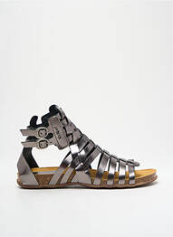 Spartane țesătură satinată toc plat până la 3 cm argintiu KICKERS femme