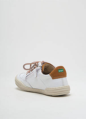 Adidași material neted vârf rotund alb KICKERS băiat